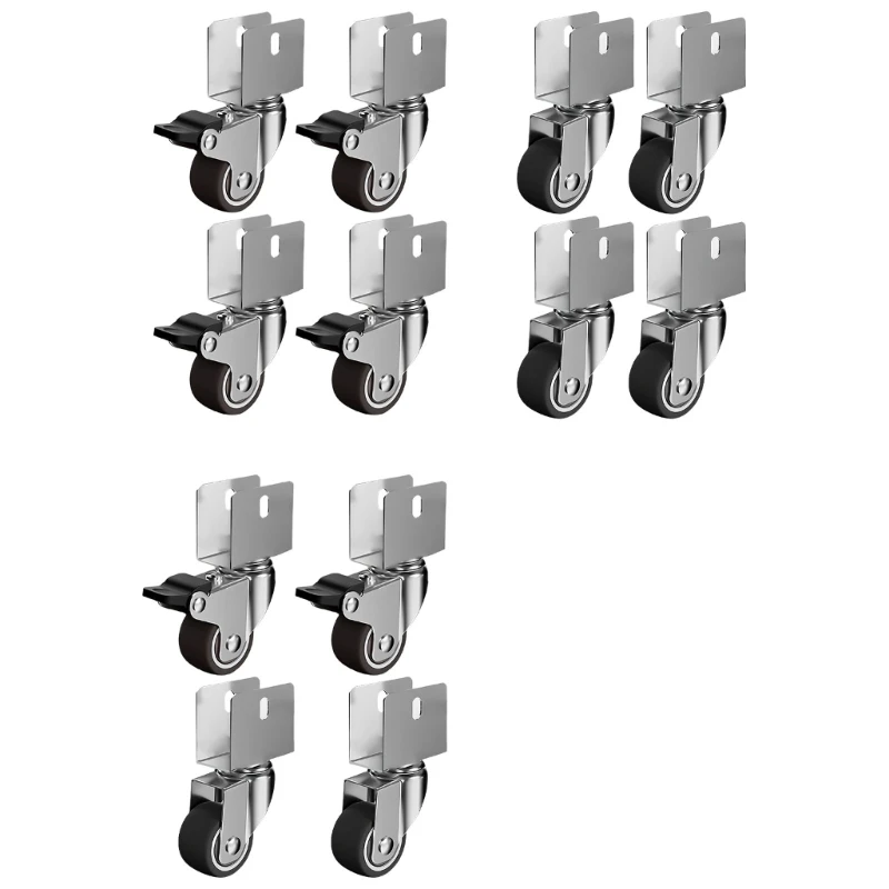 4Pcs Universals Swivels Casters Quiet Trolley Wheel Replacement 1.5inch Furniture Wheel Castor Chair Accessories