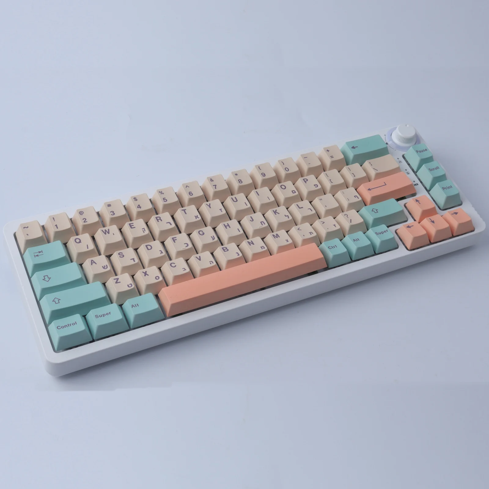 CustomKeycapsforMechanicalKeyboardHebrewAlphaswithDualLegends