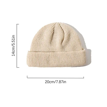 20 Colors Winter Warm Casual Short Thread Hip Hop Beanies Hat Korean Adult Women Men Elastic Wool Knitted Skull Cap Wholesale 4
