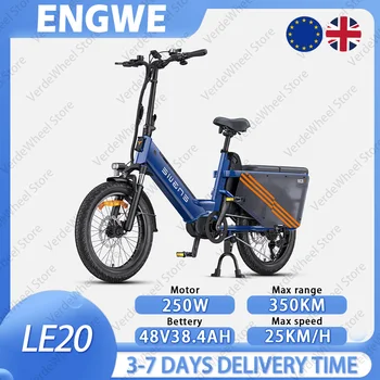 Bici da carico elettrica ENGWE LE20: motore 100 Nm, capacità 200 kg, batteria 48 V 38,4 Ah, freni a disco idraulici, sensore di coppia