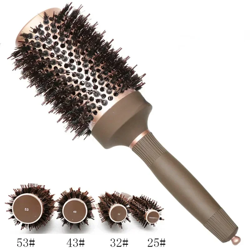 Professional Salon Styling Tools Round Hair Comb Hairdressing Curling Hair Brushes Comb Ceramic Barrel 4 Sizes