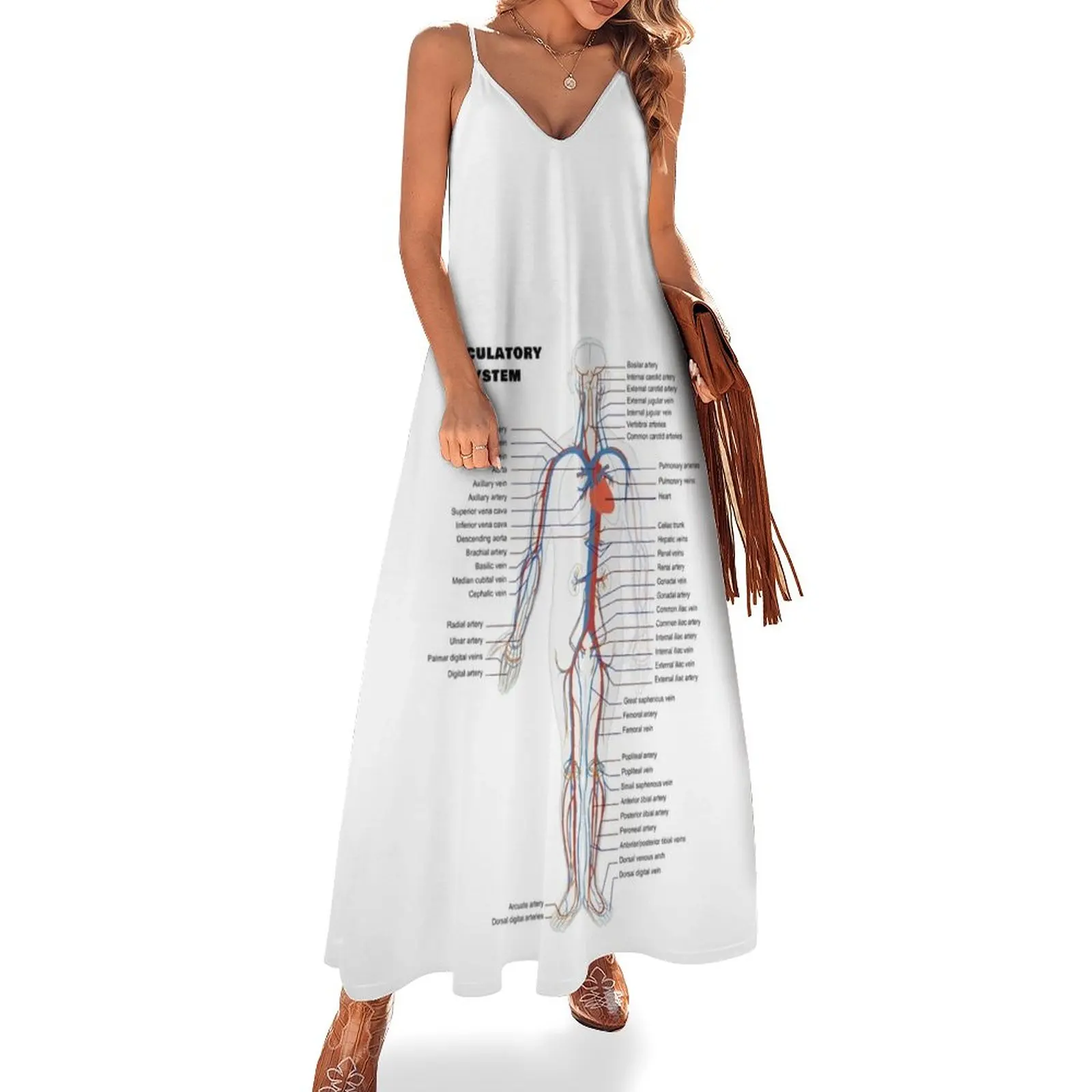 

Human Circulatoy System Chart Sleeveless Dress Elegant gown dress dresses