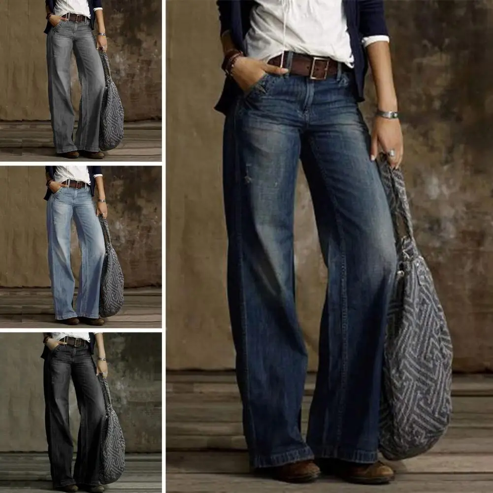 

Женские прямые джинсы в стиле ретро