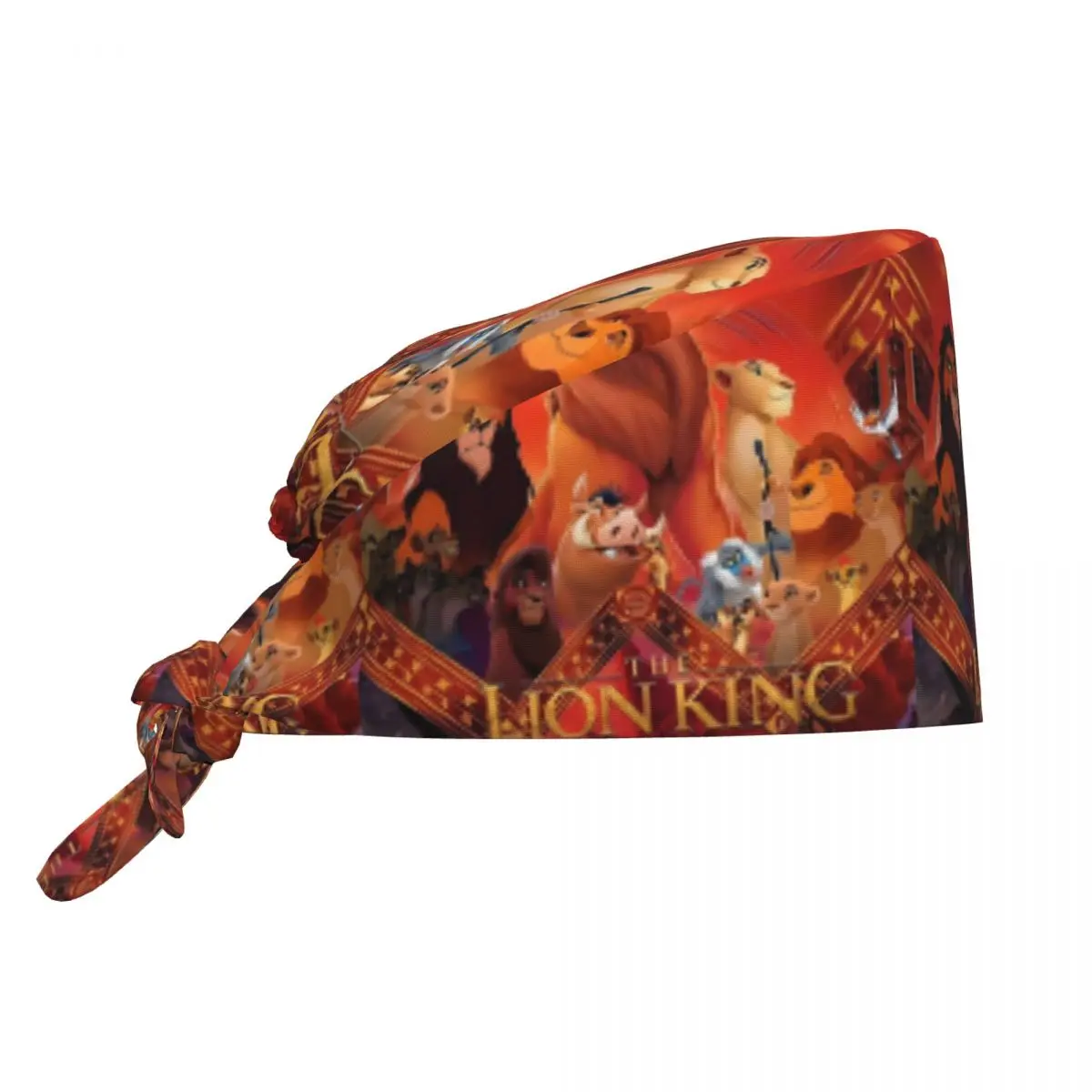 Custom Lion King Pattern Simba Medical Staff Scrubs Hat Unisex