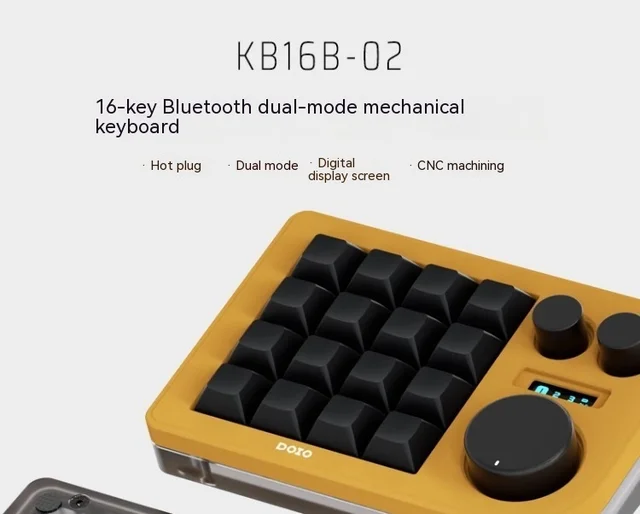 Bluetooth Doio-Kb16b-02レトロメカニカルキーボード,デュアルモード 