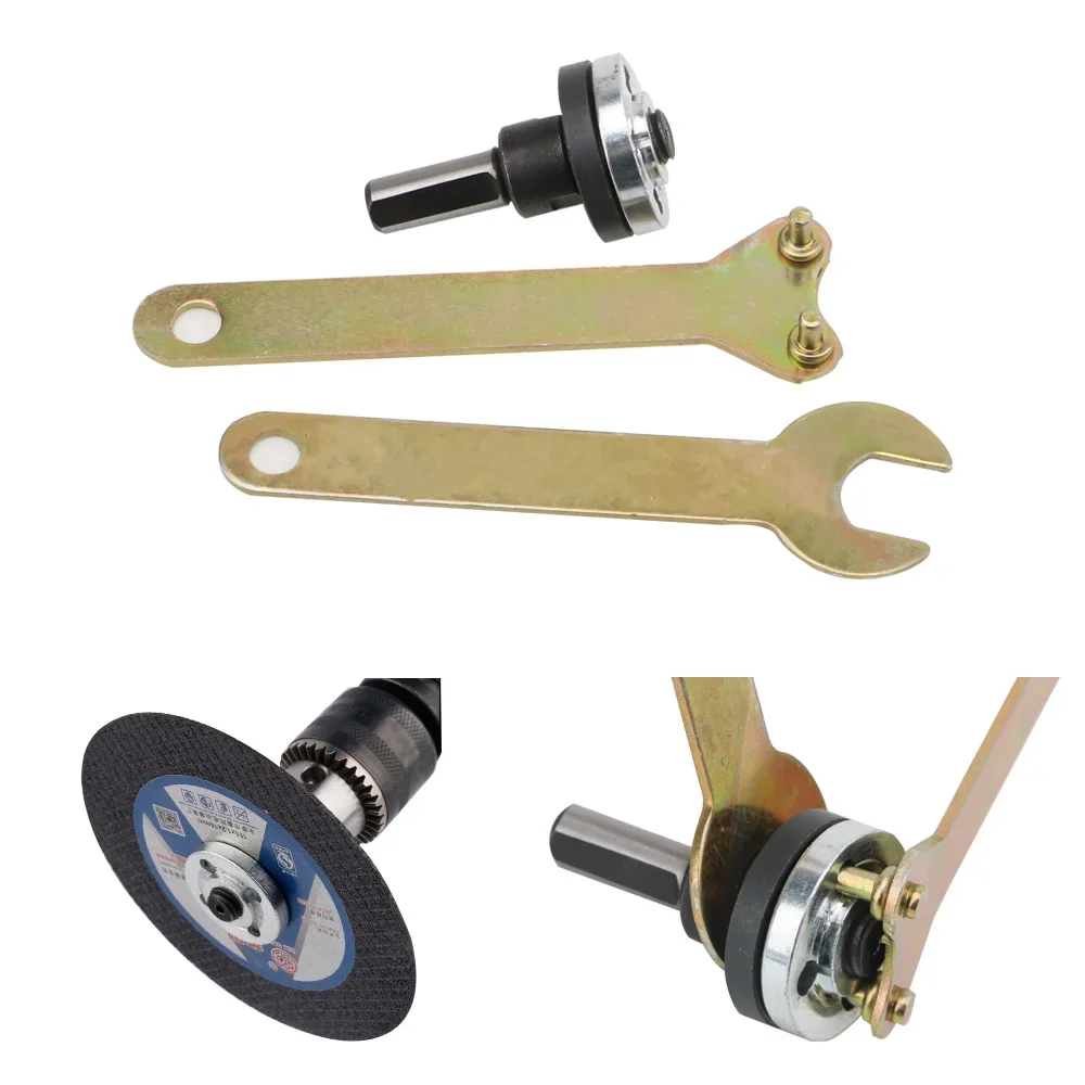 10mm Electric Drill Conversion Rod for Cutting Disc Polishing Wheel Metals Handle Holder Adapter angle grinder attachment 1 set