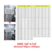 Capacitor kit 0201 0402 0603 0805 1206 smd Capacity package each value*50PCS Sample Kit Capacitor 1nf 10nf 100nf 1uf 10uf 22uf - Image 3