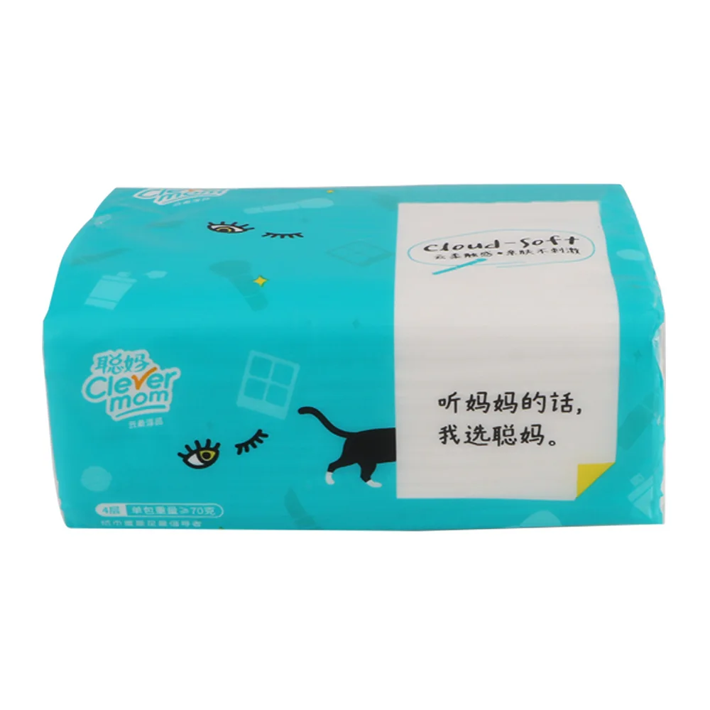 Household Pure Wood Pulp Paper Towel Dinner Table Napkins Disposable 4 Layers 300 Sheets Toilet Paper Tissue
