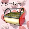 10 12 16 18 Trays Commercial Refrigeration Gelato Showcase Ice Cream Chest Display Machine Counter Top Hard Ice Cream Freezer 1