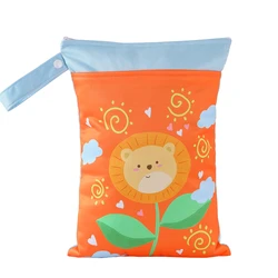 Washable Waterproof Reusable Diaper Bag with Dual Zippers (DWST56)