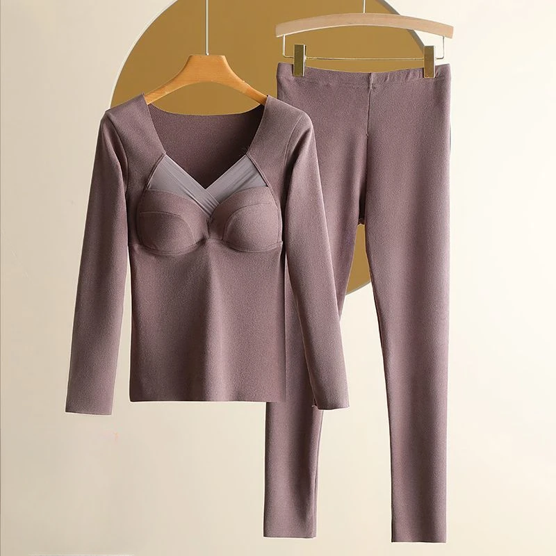 Autumn Winter Thermal Underwear for Women Long Johns Set Female Slim Fit Bottom Tops + Pants Ladies 2 Pieces Sets H642