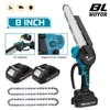 8 Inch Brushless Electric Saw Automatic Oiler Digital Display Garden Wood Logging Chainsaw for Makita 18V Battery Power Tools 1
