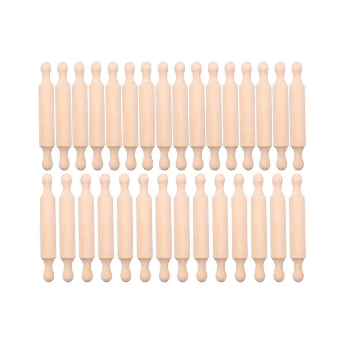 

20 Pieces Wooden Mini Rolling Pin 7 Inches Long Kitchen Baking Rolling Pin Small Wood Dough Roller for Children Fondant