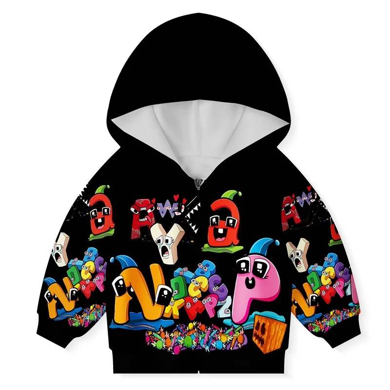 3d Alphabet Lore boys children's hoodies girls baby hooded