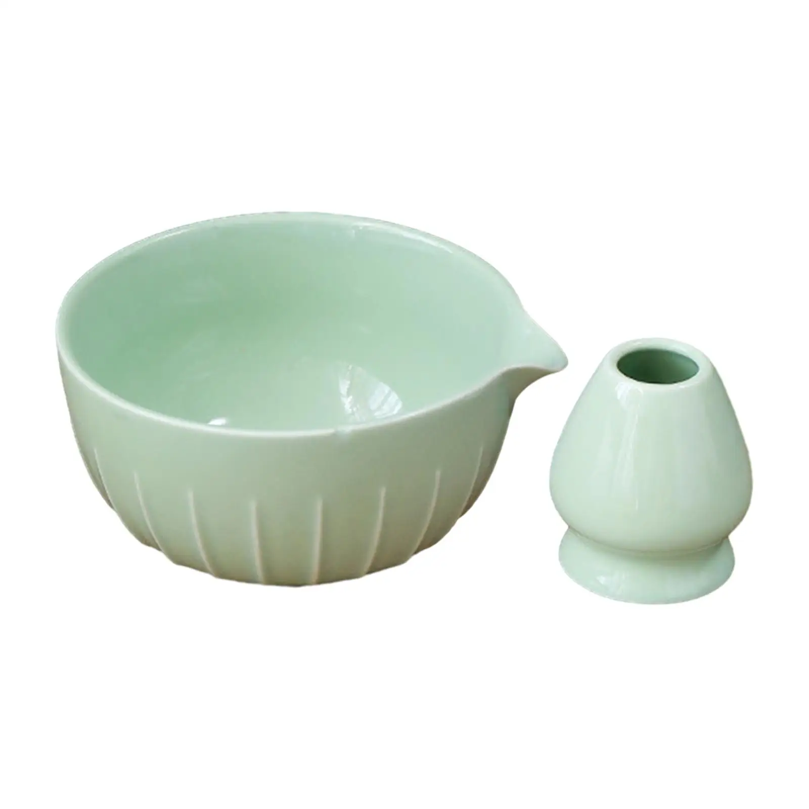 Matcha Bowl Tea Accessories and Whisk Holder,Portable, Ceremonial Green Tea