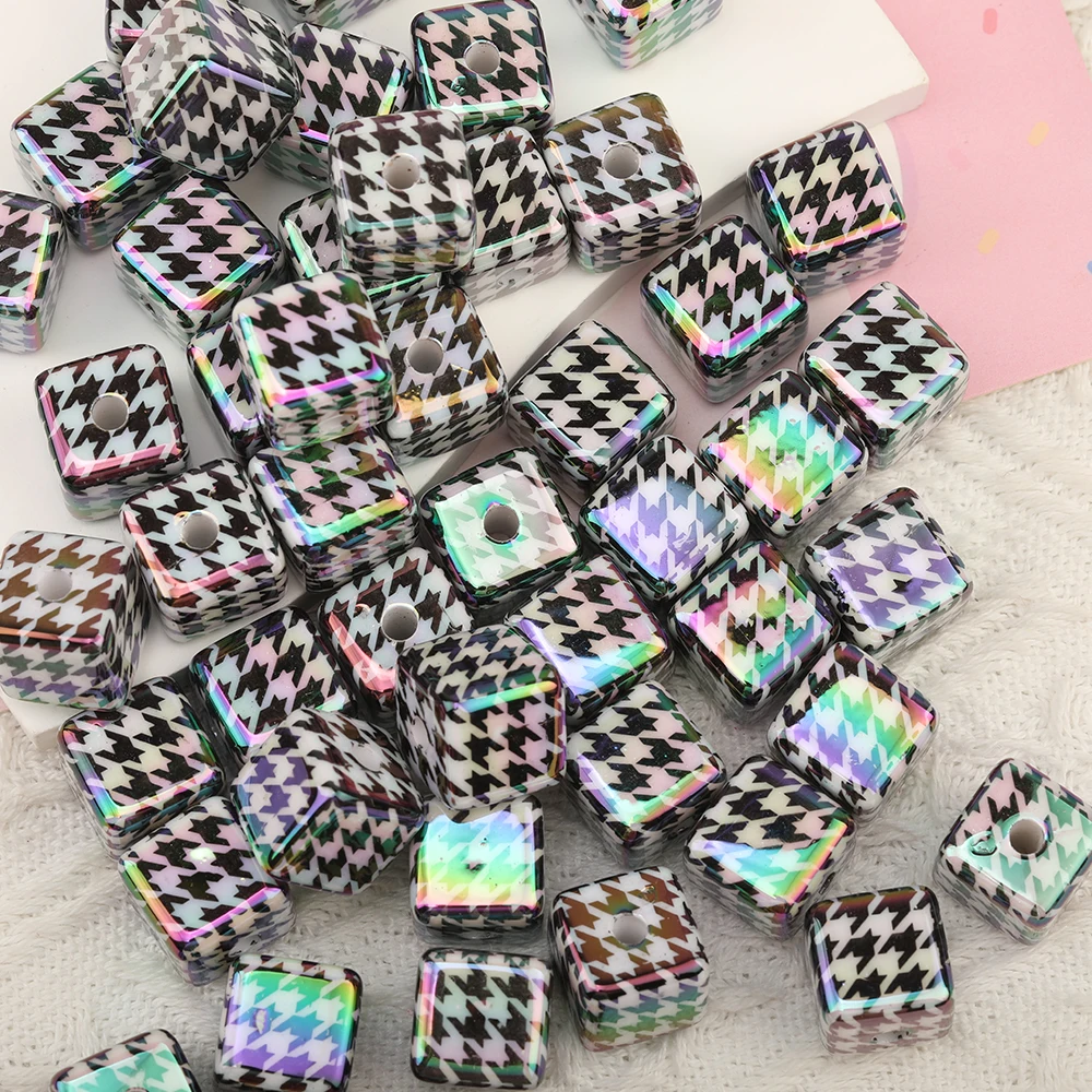 

Cordial Design 15MM 100Pcs Hand Made Accessories/Acrylic Beads/DIY Parts/Block Shape/Aurora Effect/Jewelry Findings & Components