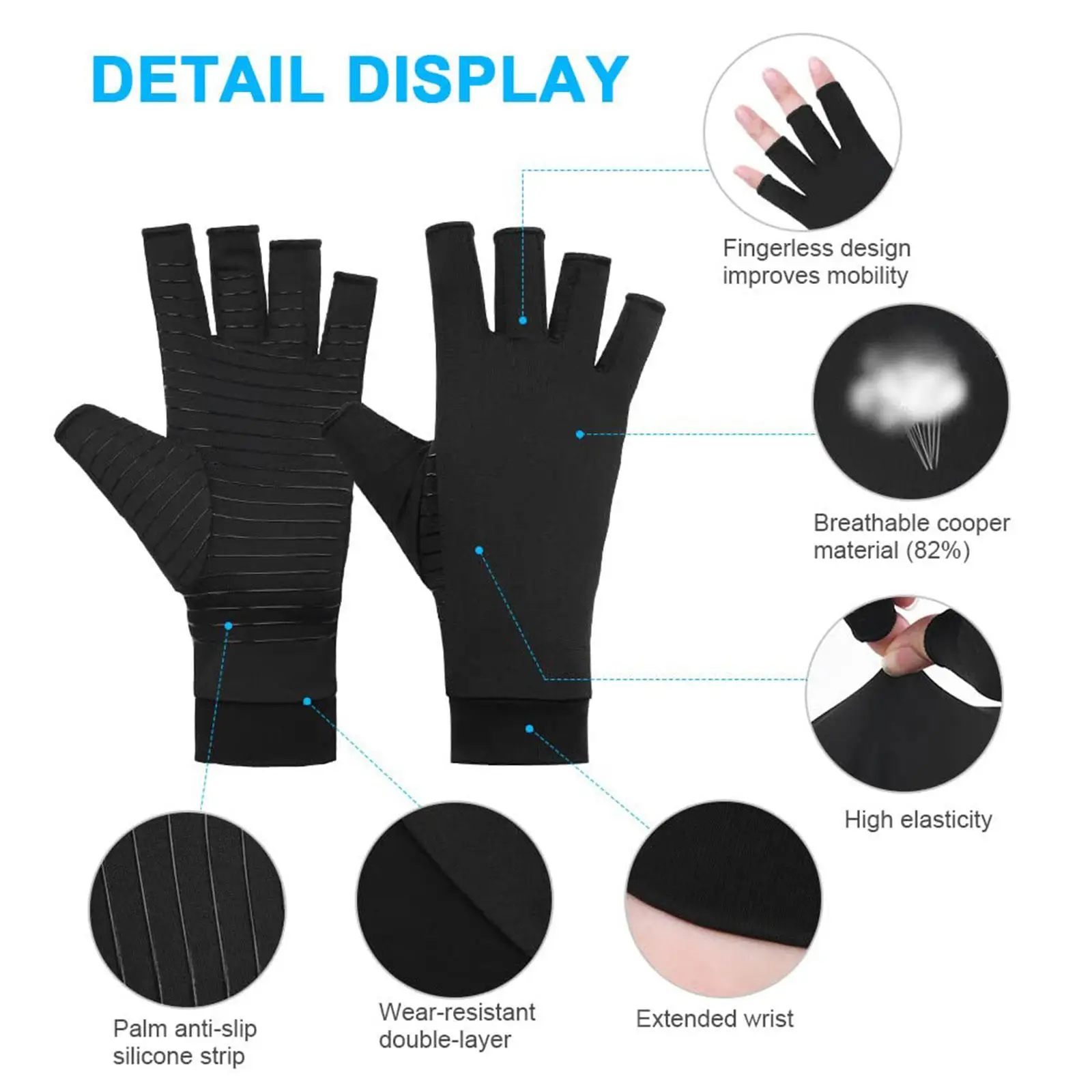 1 Pair Arthritis Compression Gloves Women & Men For Osteoarthritis Arthritis Tendonitis and Typing-Rapid Recovery Pain Relief