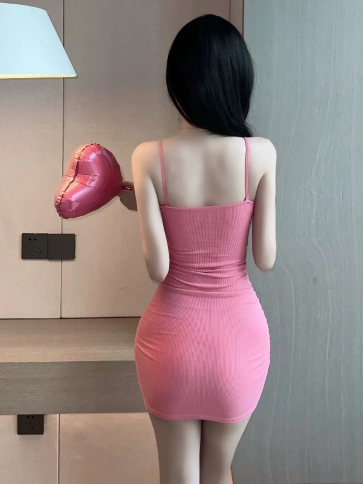 Summer Sexy Trendy Girl ow Big Chest Irregular Pleated Bodycon