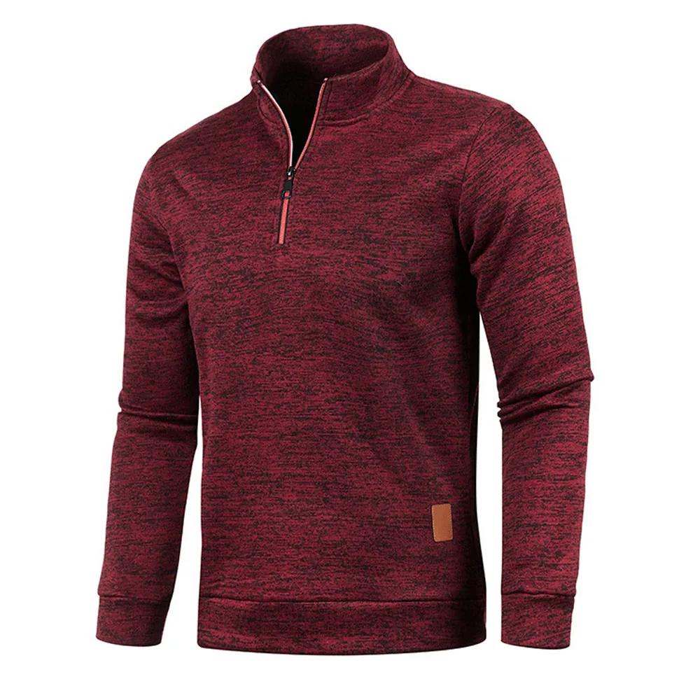 Men's Knitted Sweatshirt Casual Half Zip Pullover