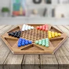 Wooden Chinese Checkers Board Game with Marbles for Kids and Adults 1