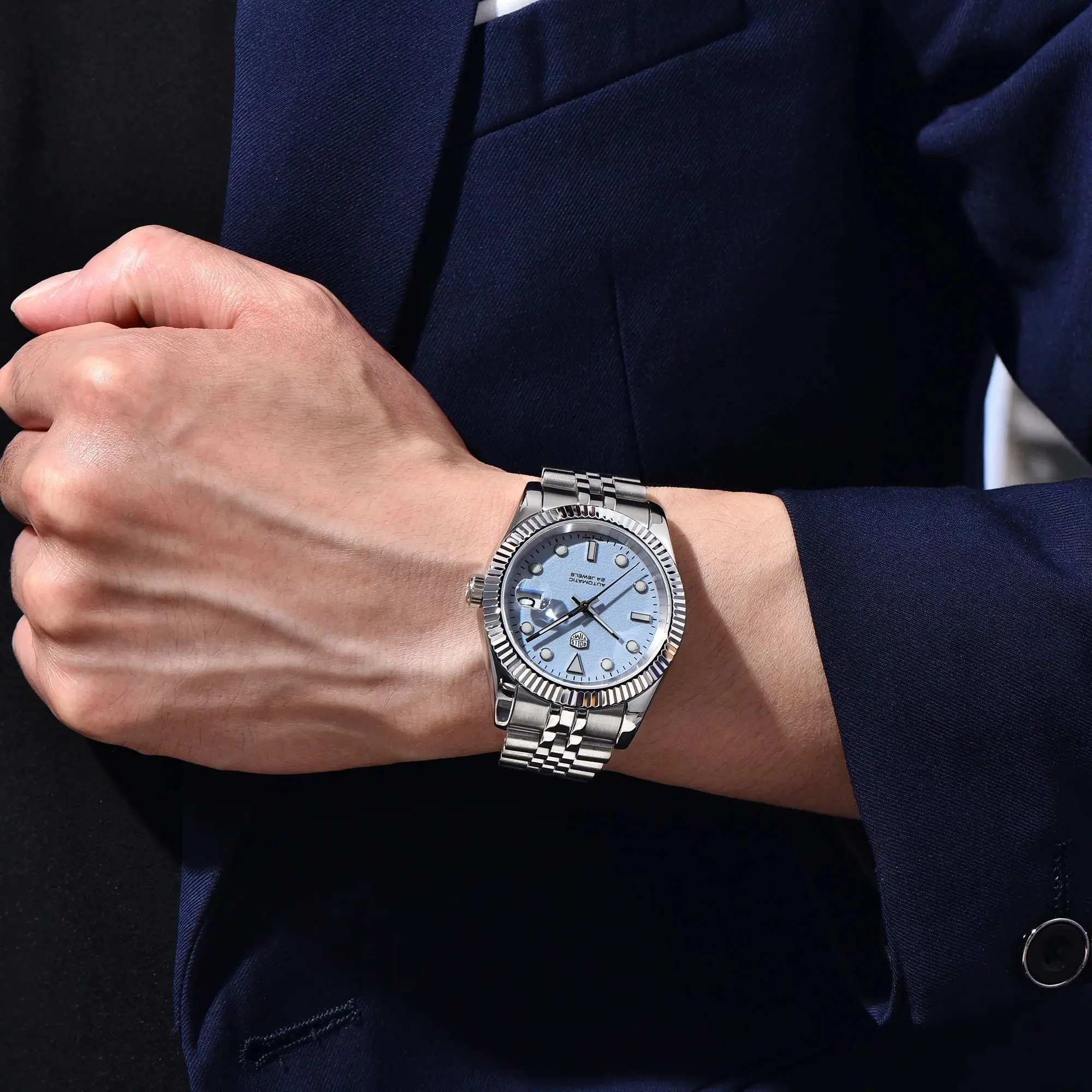Rollstimi DD Orologi meccanici da uomo Orologio automatico di lusso delle migliori marche per uomo Giappone NH35A Movt 100M Vetro zaffiro impermeabile  1511