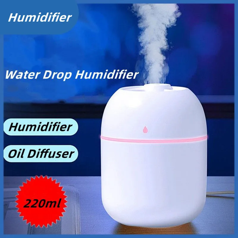 Difusor de aceite esencial , humidificador de aire silencioso, LED, niebla  white