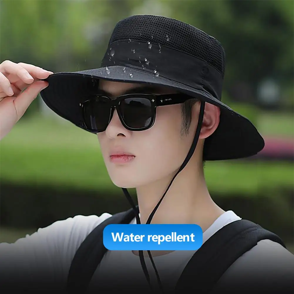 UV-proof Big Eaves Hat Summer Sunshade Fisherman Sunscreen Outdoor fishing Waterproof Quick drying Breathable Umbrella Cap Men sun hat fisherman hat sun protection hat