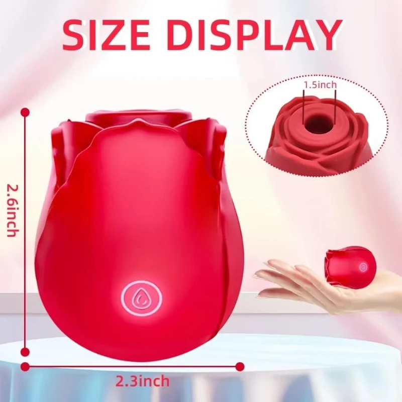 Rose Shape Vagina Sucking Vibrator Intimate Good Nipple Sucker Oral Licking Clitoris Stimulation Powerful Sex Toys for Women 2