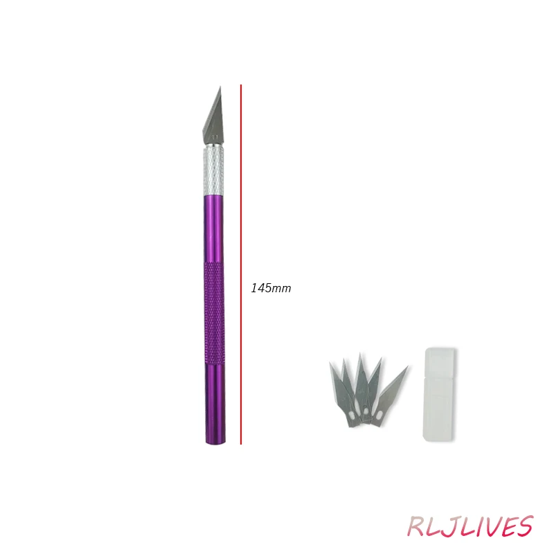 Leather Cutting Knife Pen Engraving Non-Slip Graver Cutter Leather Craft Carving Knives Aluminum Rod Handle Cutting Tool
