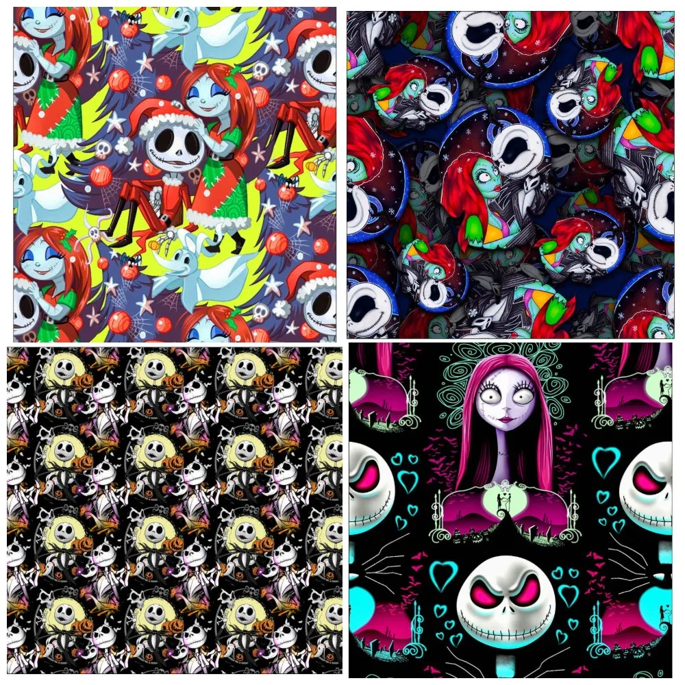 Saldi The Nightmare Before Christmas Disney 100% Tessuto Di Cotone Cucire Vestiti Decor Tessuti Di Halloween Materiale Patchwork Fai Da Te