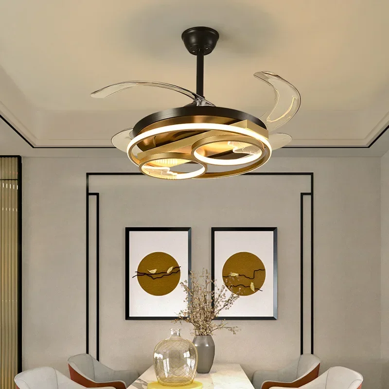 

Потолок с электрическим вентилятором, невидимая Светодиодная лампа для дома, гостиной, спальни, кабинета, ресторана, чайной комнаты, клуба