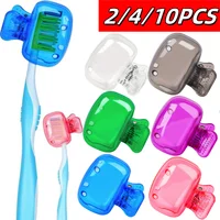 Couvre-têtes de brosse à dents de voyage, 10/4/2 pièces, capuchon de protection de brosse à dents, étui de protection, Clip en plastique Portable pour la maison 1
