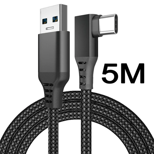 케이블 링크 스마트 3D 가상 현실 VR 안경, Oculus Quest2 Quest 2 용 액세서리, USB A to C타입 3, 5M 헤드셋, Oculis 헬멧 8