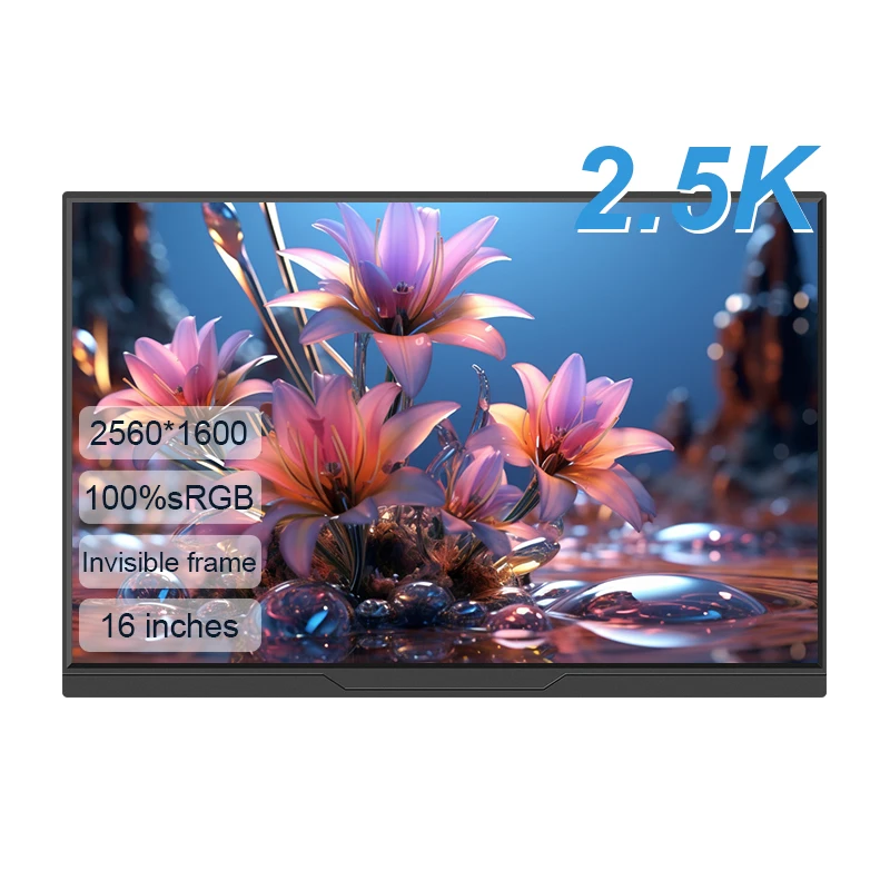 LANLIPU16인치 휴대용 모니터 IPS FHD 2.5K 100%sRGB 확장 디..