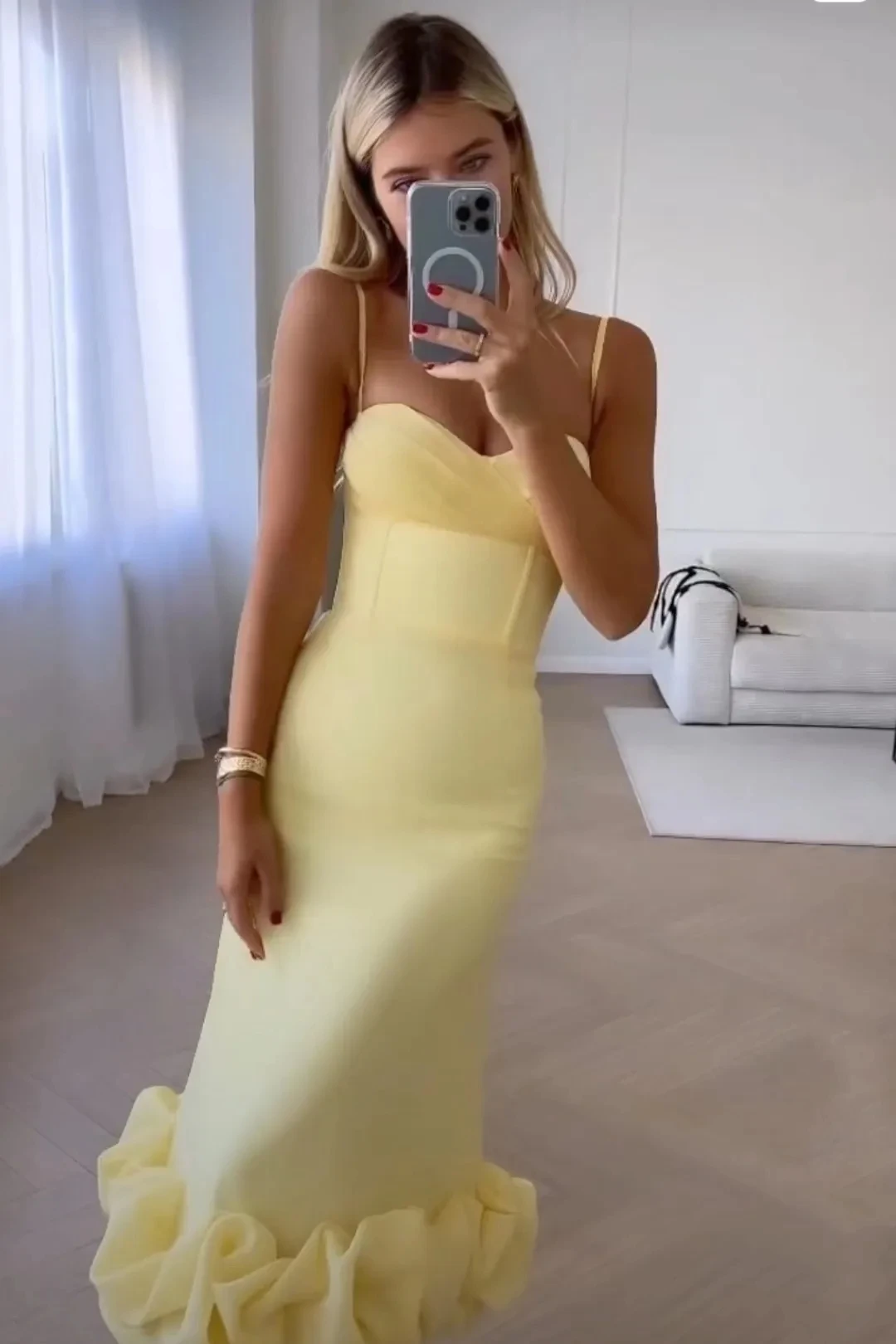 Prom Dresses Spaghetti Straps Ruched Satin Backless Graduation Dresses Formal Occasion Dress