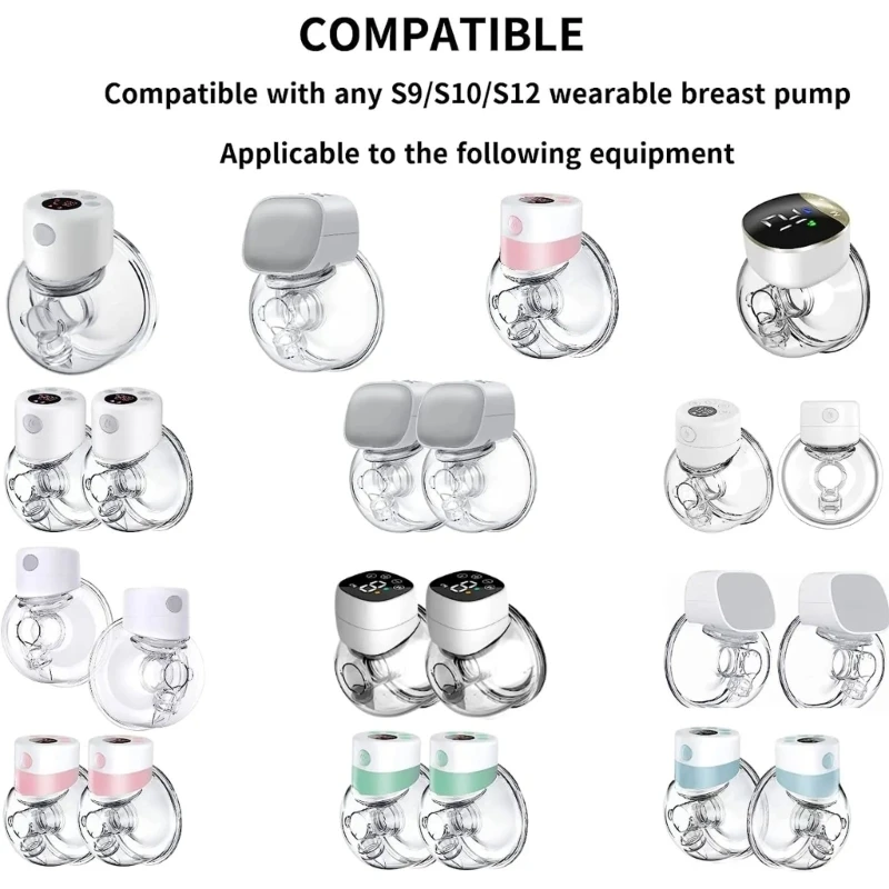 7Pcs /set for S12 Electric Breast Pump Replacement Accessory Silicone Horn Diaphragm Milk Collector Nursing Cup Duckbill Valves 5