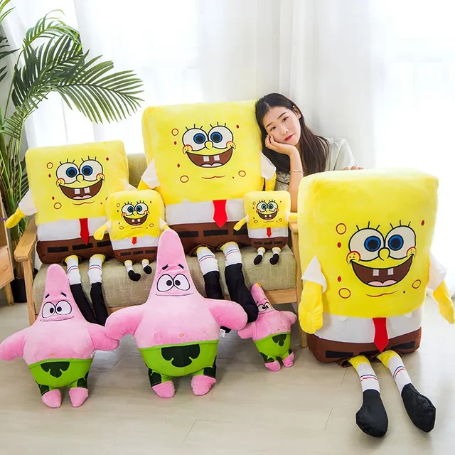 Coussin Bob l'éponge Patrick Star de grande taille, oreiller de câlin très doux, dessin animé, Kawaii, décoration de chambre, cadeaux de noël 6