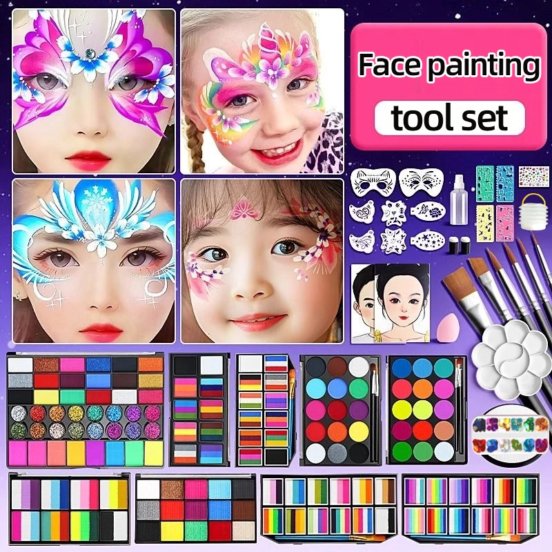 Skin Flash Painting Pigment Kit Makeup Non Toxic Water Paint Oil Christmas Halloween Carnival Party Kid & Adult