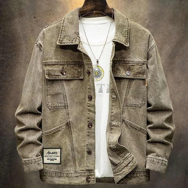 

Куртки для мужчин, куртки для мужчин, Осенние сезоны, ретро рабочая одежда, куртка, пальто, Мужская свободная потертая ретро модная марка C