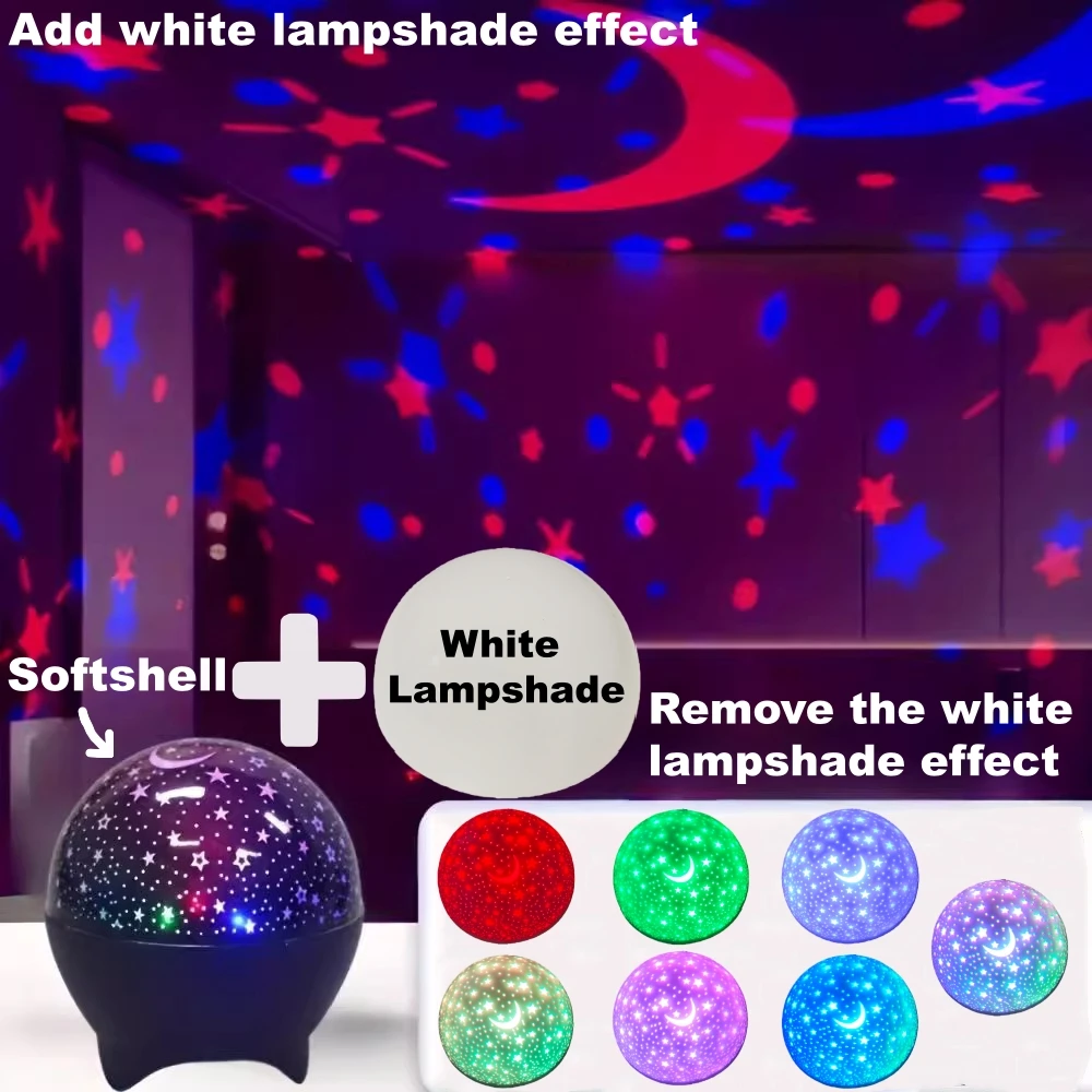 ตัวเลือกสินค้า ไฟโปรเจคเตอร์ LED ดาว-จันทร์ หมุนอัตโนมัติ