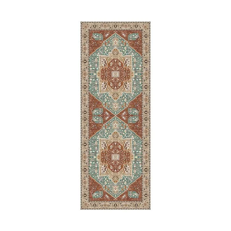 Machine Washable Easy Fold Carpet Bohemian Style Bedroom Carpets Soft Non-Slip Corridor Rug Easy Care for Room Play Rugs Tapis 2