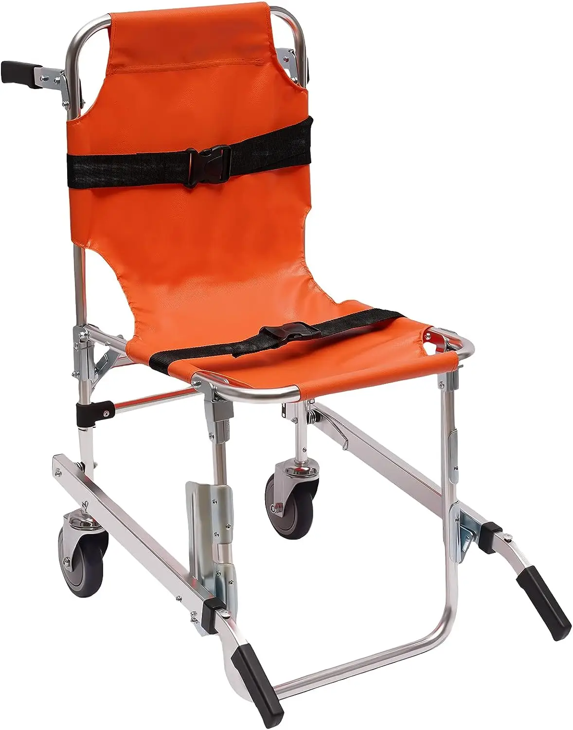

EMS Stair Chair - Medical Emergency Evacuation 2-Wheel Lift Wheelchair Load Capacity 350lbs - Foldable Transport Wheelchair