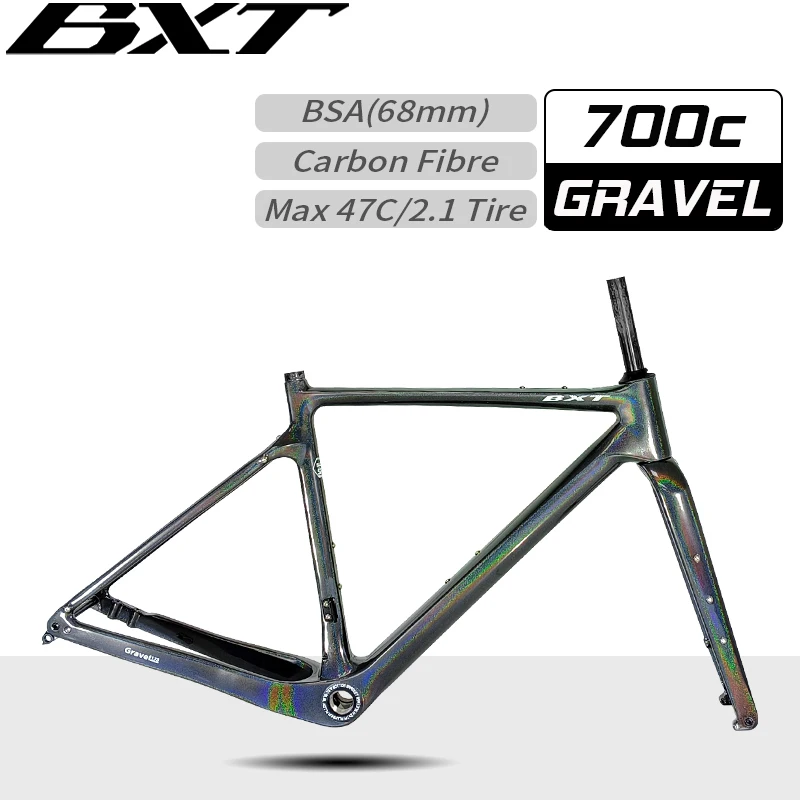 BXT 700C Carbon Gravel Frame Fully Hidden Cable Carbon Frame Disc