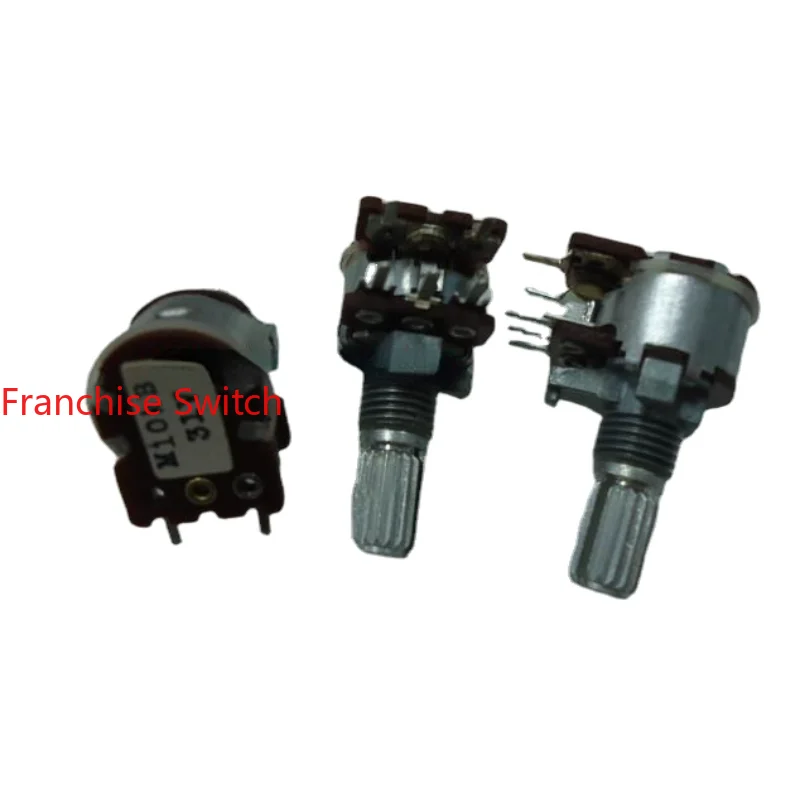 

10PCS Potentiometer 12 Precision With Switch A5KA10K B20K 15 Spline