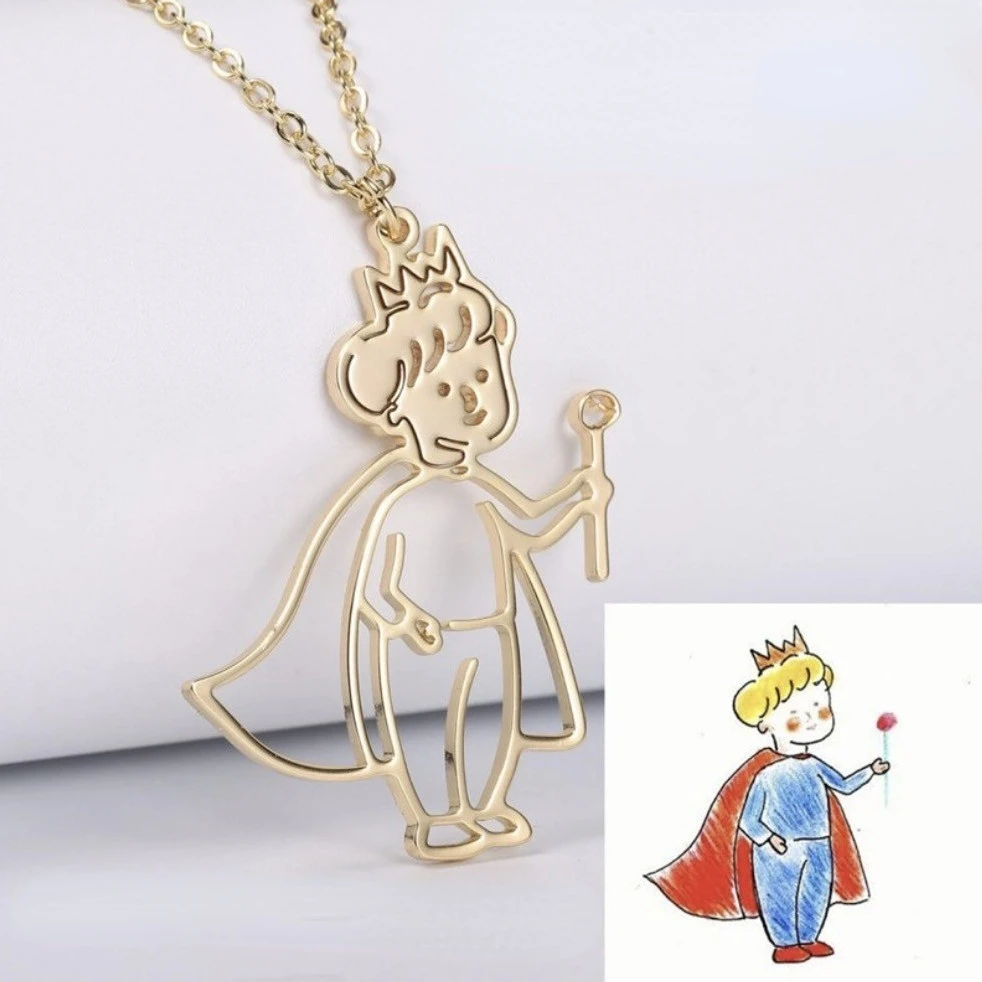 Cute Custom Kids Painting Necklace Personalize Children Graffiti Scrawl Drawing Picture Necklace For Child Birthday Gift Jewelry