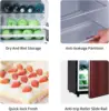 KRIB BLING Refrigerator with Freezer 3.2 Cu.Ft with 7 Level Adjustable Thermostat Control 2 Door Energy Saving Compact 6
