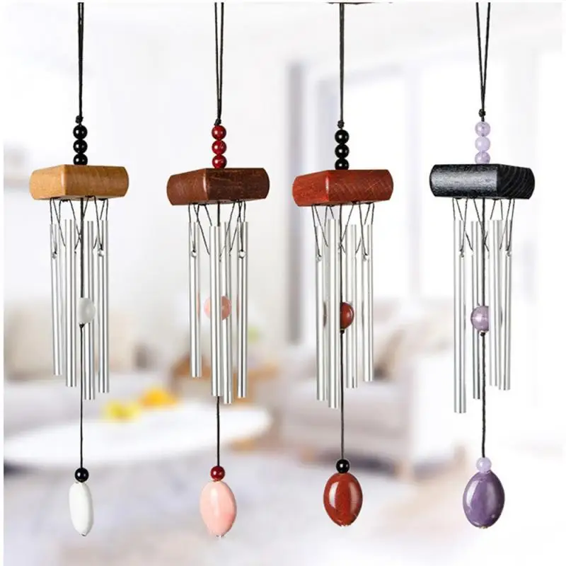 

Metal Wind Chime Solid Wood Door Decoration Gift Wind Spirit Indoor And Outdoor Home Decor Home Garden Decoration Pendant