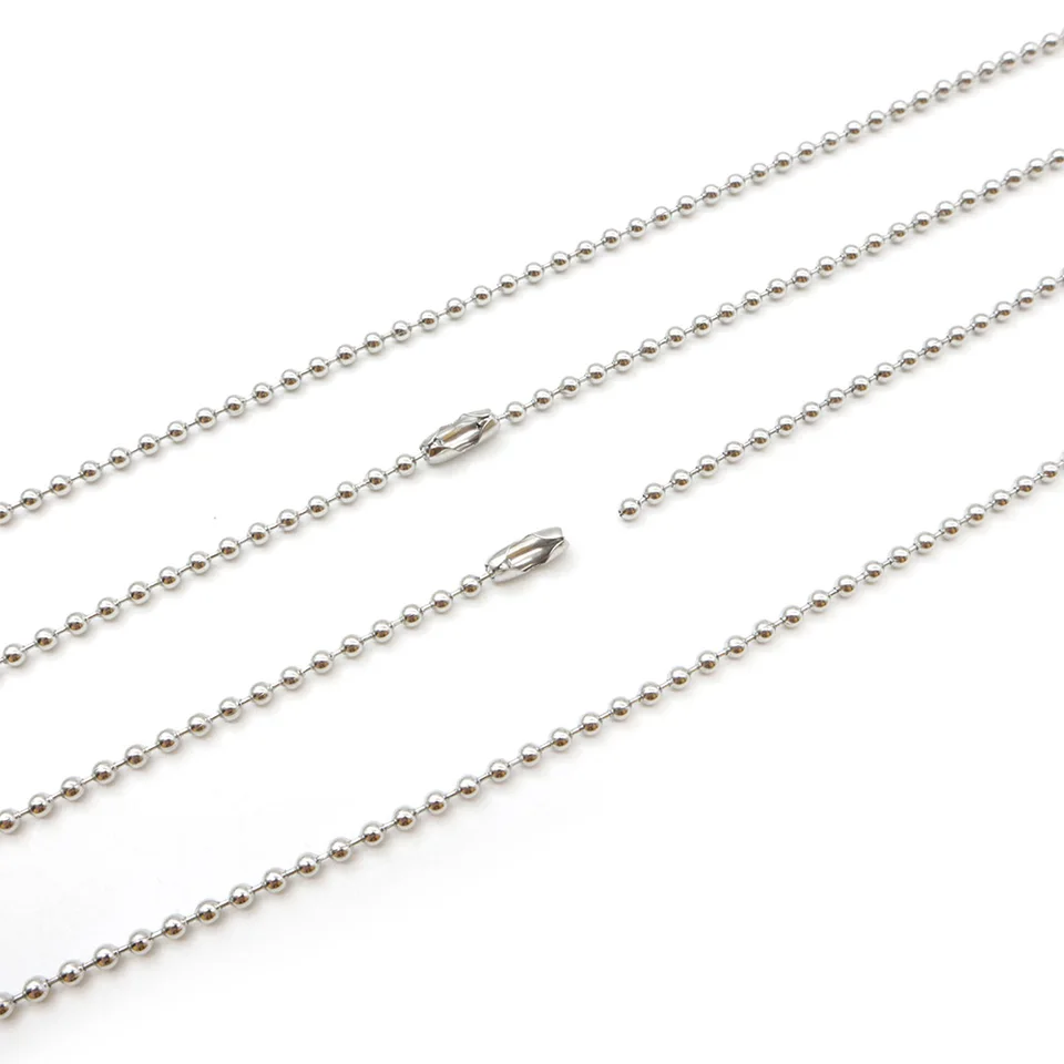 100 Catene In Metallo Con Piastrine Per Cani – Perline Da 2,4 Mm Per Creazione Gioielli Fai Da Te: Collane, Bracciali, Portachiavi!
