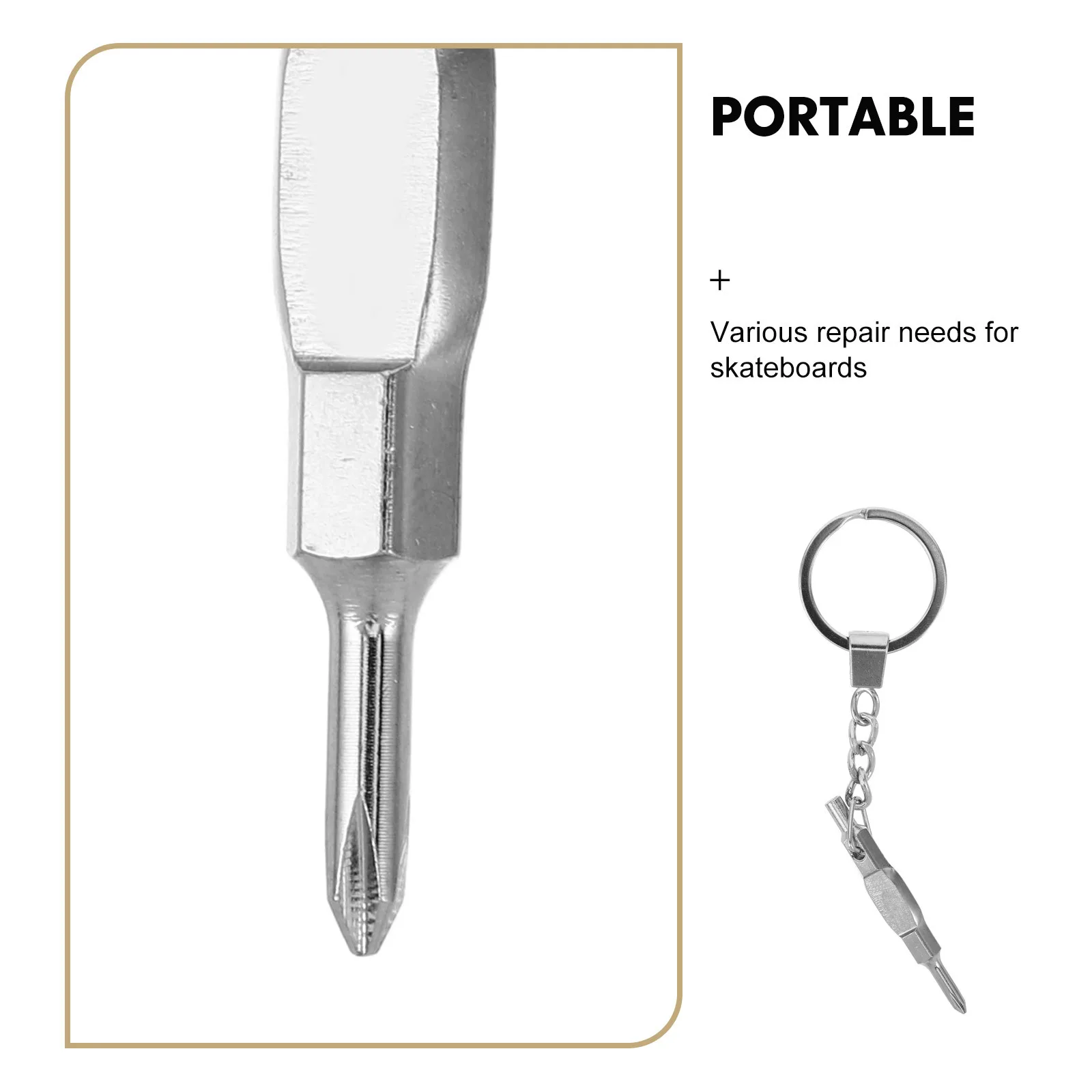 핑거보드 도구 미니 더블 헤드 스크루드라이버 DIY 핑거 스케이트보드 수리 핑거보드 너트 드라이버 실버 휴대용