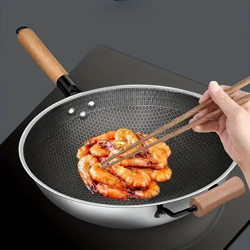 Honeycomb Frying Pan, Stainless Steel Skillet, Nonstick Egg Fry